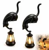 Katzenlampe 2er Set, Katzenfigur als Buchablage Dekolampe, Produktbild-Vorschau 1