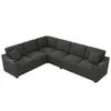 Merax L-förmiges Ecksofa, 6-Sitzer Modulsofa Sofa mit USB Produktbild-Vorschau 8