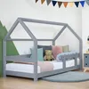 Children's House Bed TERY with Firm Bed Guard - Grey - 90 x Produktbild-Vorschau 2