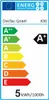 An energy efficiency label for a light bulb. Produktbild-Vorschau