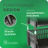 Novaliv 3 Stück Korbregal Schwarz Steckregal Stapelbar & Produktbild-Vorschau 3