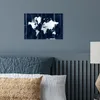 MuchoWow® Poster Weltkarte - Weiß - Blau 30x20 cm - Plakate Produktbild-Vorschau 4