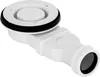 A white plastic shower drain with a black rubber seal, shown against a white background. Podgląd zdjęcia produktu