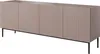 A long, low cabinet with a ribbed front and black legs, shown against a white background. Podgląd zdjęcia produktu