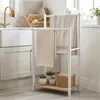 Portasciugamani Relaxdays con ripiano, dimensioni: 80 x 42 Anteprima dell’immagine prodotto 5