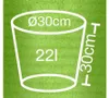 Pflanztopf FloraSelf Keramik glasiert Ø 30 cm H 30 cm grün Produktbild-Vorschau 4
