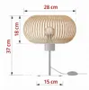 A diagram showing the dimensions of a table lamp. Produktbild-Vorschau