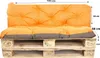Palettenkissen set 120x60x40cm, Palettenkissen Orange, Produktbild-Vorschau 2