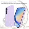 A purple phone case and a smartphone are shown with a splash of liquid in the background. Produktbild-Vorschau