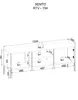 Modern TV-Schrank SENTO RTV154 Schwarze Rahmen RTV-Kommode Produktbild-Vorschau 7