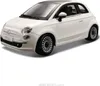 A white Bburago Fiat 500 2007 model car is shown from a slight angle against a white background. Produktbild-Vorschau