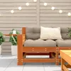 vidaXL Gartensofa mit Armlehne und Kissen Wachsbraun Produktbild-Vorschau 3