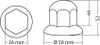 Tappo per dadi ruota, materiale: ABS (acrilonitrile Anteprima dell’immagine prodotto 2