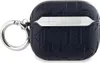 A black Karl Lagerfeld AirPods 3 case with a silver keyring. Produktbild-Vorschau