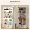 Puluomis Vitrine Glasvitrine mit 3 Farbe Beleuchtung und Produktbild-Vorschau 2
