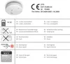 A diagram showing the features and instructions for a smoke detector. Produktbild-Vorschau