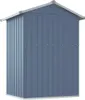 vidaXL Capanno per attrezzi Grigio 126x97,5x177 cm Acciaio Anteprima dell’immagine prodotto 5
