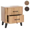 Table de chevet HWC-P42, commode de chevet, 2 tiroirs, MDF, Voir les images du produit 8