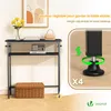 VOUNOT® Schmaler Konsolentisch mit 2 Ablagen, Flurtisch aus Produktbild-Vorschau 4