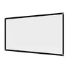A projection screen with a black frame and a light gray screen, mounted on a white background. Podgląd zdjęcia produktu