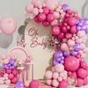 Ghirlanda di palloncini farfalle rosa viola 1° compleanno Anteprima dell’immagine prodotto 2