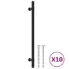vidaXL Möbelgriffe 10 Stk. Schwarz 224 mm Edelstahl Produktbild-Vorschau 1