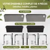 4x Bac à fleurs 11 litres support de montage intérieur Voir les images du produit 4