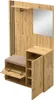 A compact hallway furniture set with storage and a mirror. Produktbild-Vorschau