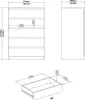 Ansel - Cassettiera, 77x50x111h cm Beige, 5 Cassetti Anteprima dell’immagine prodotto 6