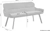 A diagram of a bench with dimensions labeled. Produktbild-Vorschau