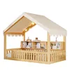 Flieks Kinderbett 90x200cm mit Led, Hausbett mit Baldachin Produktbild-Vorschau 5