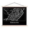 MuchoWow® Textilposter Stadtplan - Barcelona - Karte 60x45 Produktbild-Vorschau 1