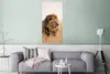 MuchoWow® Poster Löwe - Gras - Jagd 60x120 cm - Wandschmuck Produktbild-Vorschau 5