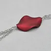 Steuer Modeschmuck Set Collier Ohrhänger Metall 71cm Rot Produktbild-Vorschau 5
