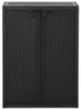 vidaXL Gartenschrank Schwarz 65x45x88 cm PP Rattan-Optik Produktbild-Vorschau 1