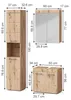 Badmöbel-Set Vicco Luna Eiche Wotan 3 Teile, mit Produktbild-Vorschau 2