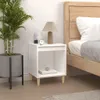vidaXL Nachttische 2 Stk. Weiß 40x35x50 cm Produktbild-Vorschau 3