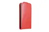 A red flip cover case for a smartphone is shown against a white background. Podgląd zdjęcia produktu
