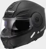 A black LS2 FF902 Scope II modular helmet shown from a three-quarter angle against a light gray background. Voir les images du produit