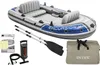 An inflatable boat set with accessories laid out on a white background. Podgląd zdjęcia produktu