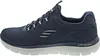 A side view of a navy blue Skechers sneaker. Náhled obrázku produktu