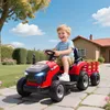 AIYAPLAY Elektrischer Kinder Traktor 3-Gang mit Anhänger, 2 Produktbild-Vorschau 2