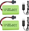 2x Li-Ion Akku 3.7V 1600mAh mit SM-2P Stecker + USB Kabel – Produktbild-Vorschau 1