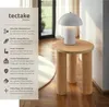 tectake® Beistelltisch Sisi, rund, Beine aus Massivholz Produktbild-Vorschau 2