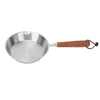 A stainless steel frying pan with a wooden handle is shown against a white background. Produktbild-Vorschau