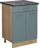 Küchenunterschrank Vicco R-Line Blau-Grau 60 cm mit Produktbild-Vorschau 1