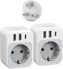 TESSAN 2er Pack UK Adapter England Deutschland Stecker 4 in Produktbild-Vorschau 1