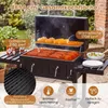 Barbecue au charbon de bois COSTWAY avec couvercle, chariot Voir les images du produit 3