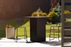 Square Table High - vysoký stôl s plynovým krbom, ideálny Náhľad obrázku produktu 4