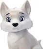 A close-up studio shot of a white toy fox. Produktbild-Vorschau